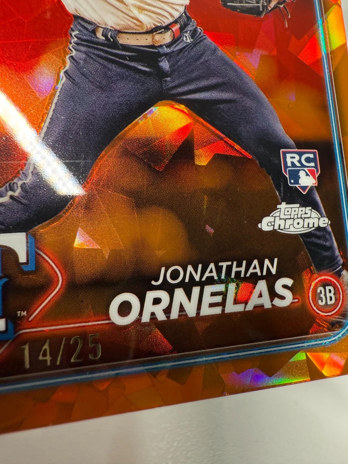 Jonathan Ornelas 2024 Topps Chrome Sapphire Orange RC /25 #575 Rangers