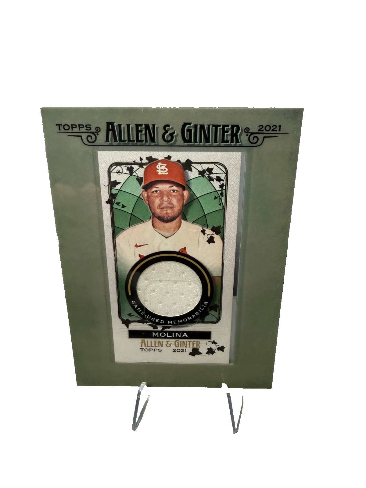 Yadier Molina 2021 Topps Allen & Ginter Mini Framed Relic #MFR-YM Cardinals