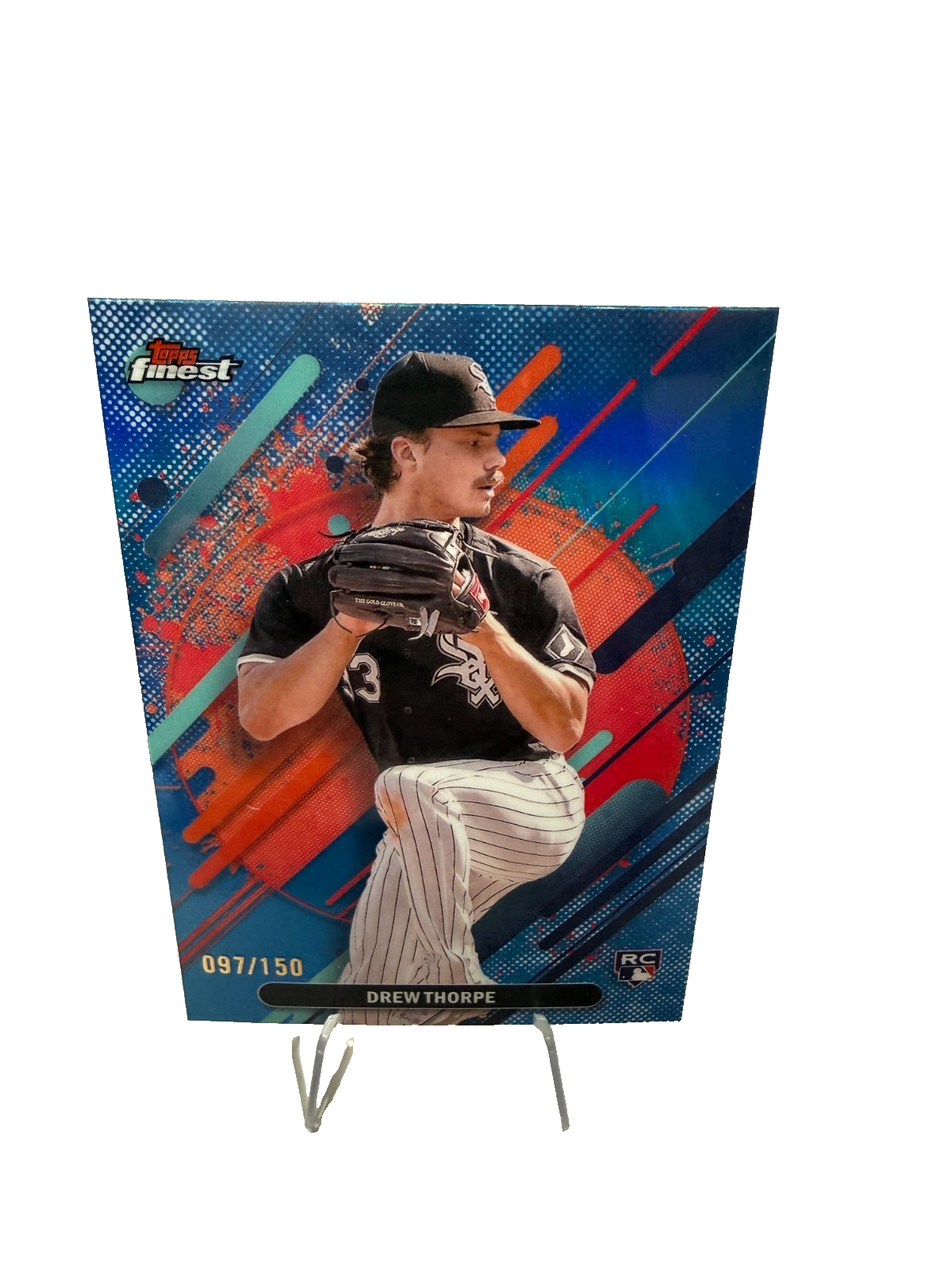 Drew Thorpe 2025 Topps Finest Rare Sky Blue Refractor /150 #241 White Sox