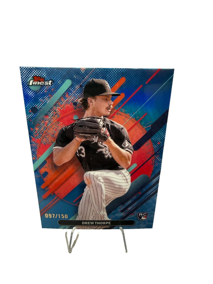 Drew Thorpe 2025 Topps Finest Rare Sky Blue Refractor /150 #241 White Sox