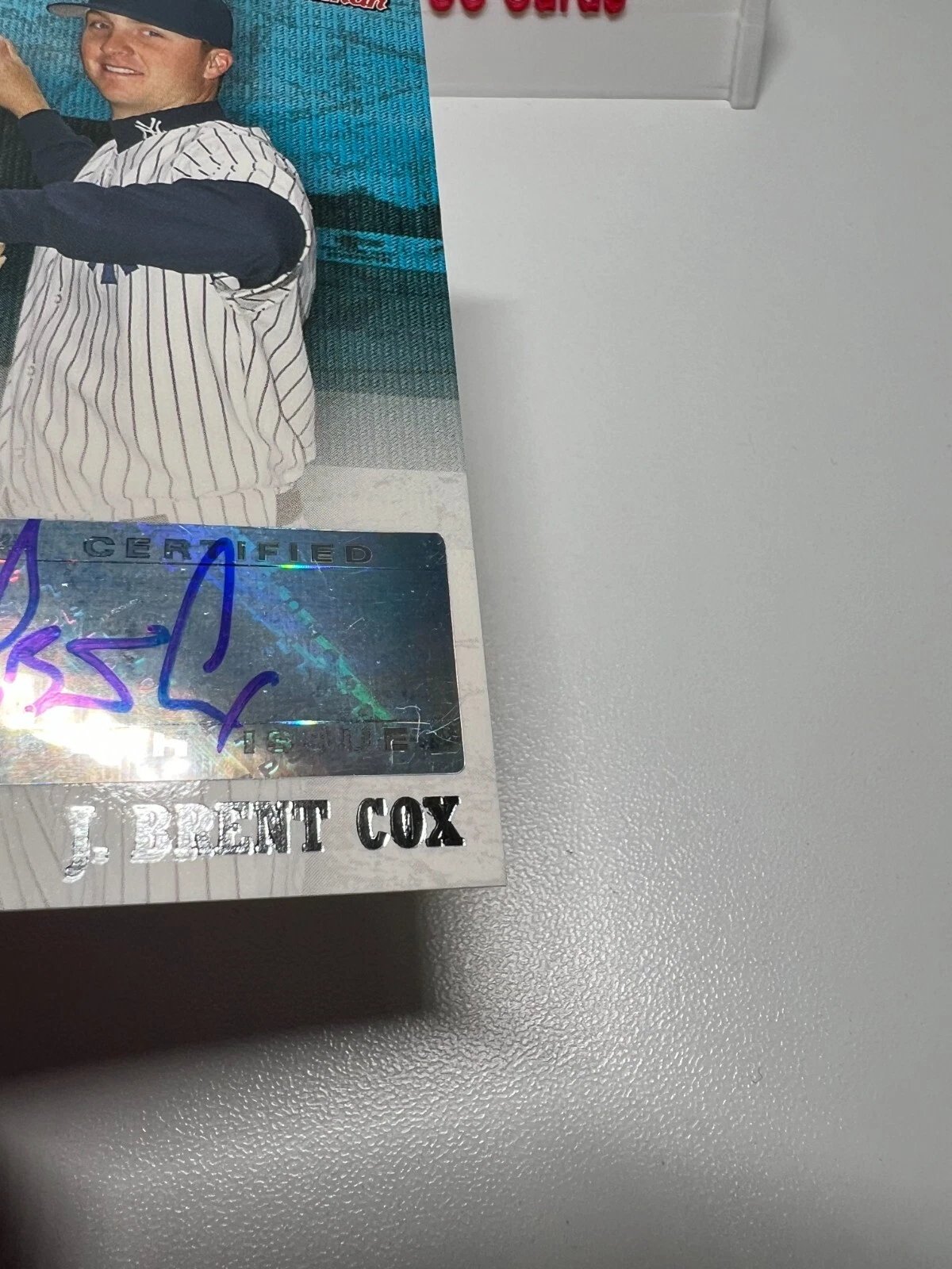 J. Brent Cox 2007 Bowman Signs of the Future Auto #SOF-JBC Yankees
