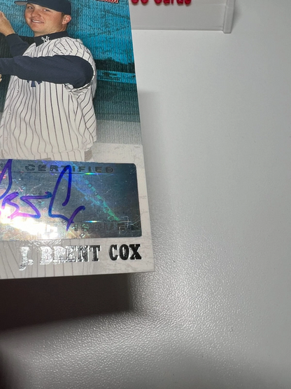 J. Brent Cox 2007 Bowman Signs of the Future Auto #SOF-JBC Yankees