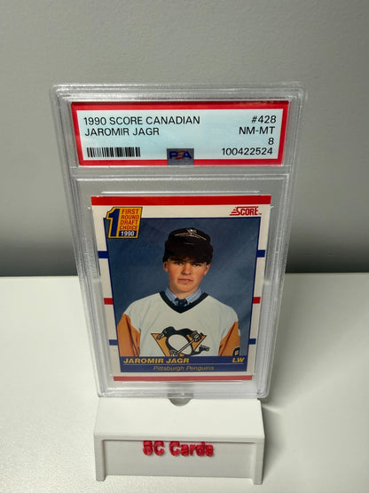 Jaromir Jagr 1990 Score Canadian 1st Round Draft Choice #428 PSA 8 NM-MT