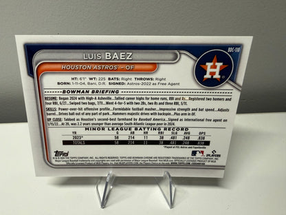 Luiz Baez 2024 Bowman Draft Chrome Sapphire Orange Refractor /25 #BDC-110 Astros