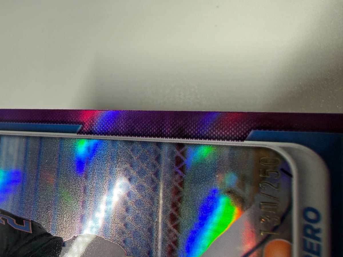 Vladi Guerrero 2024 Bowman Draft Chrome Purple Refractor /250 #BDC-190 Mets