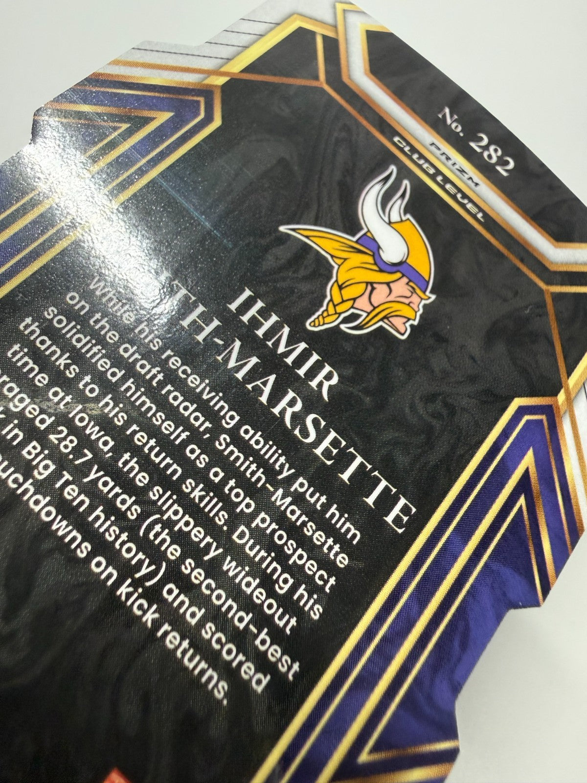 Ihmir Smith-Marsette 2021 Panini Select Concourse Zebra Die Cut Prizm RC #82