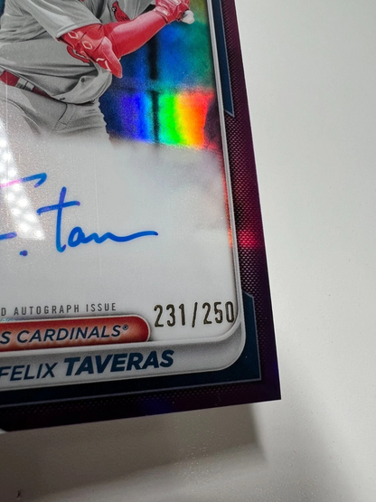 Felix Taveras 2024 Bowman Chrome 1st Purple Refractor Auto /250 #CPA-FT