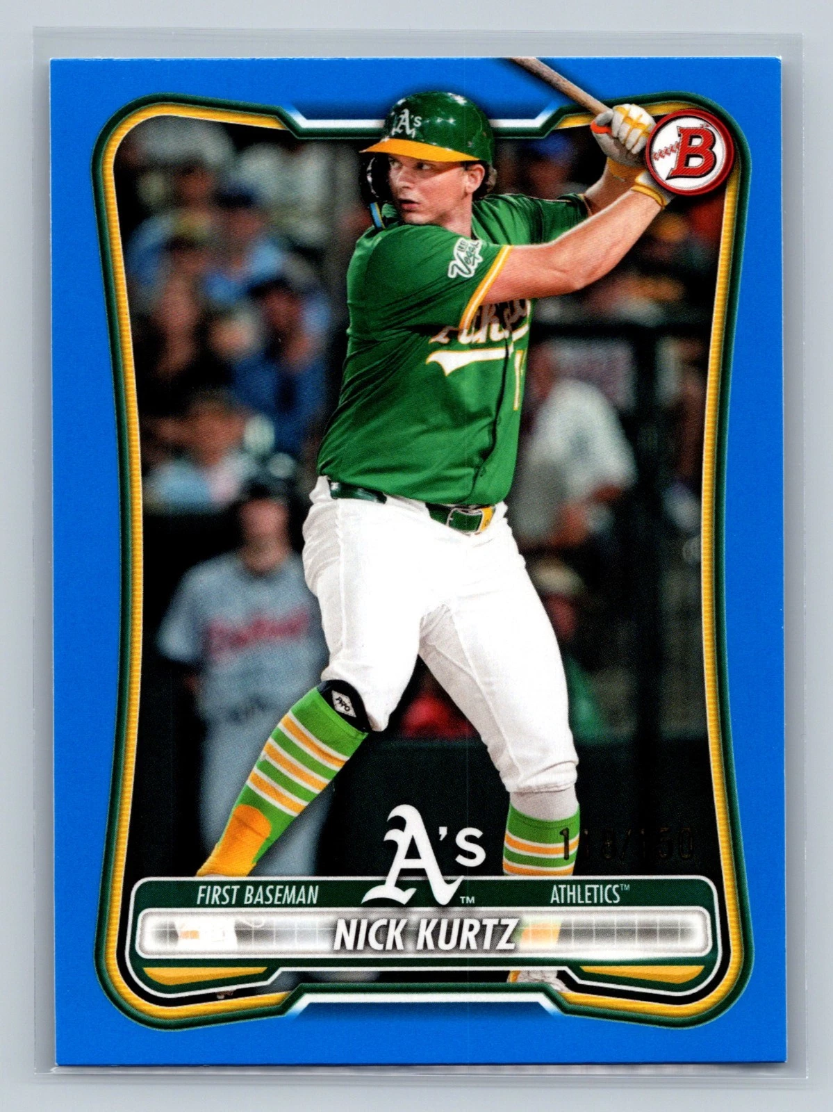 Nick Kurtz 2026 Bowman Prospects Paper Blue /150 #10 Athletics