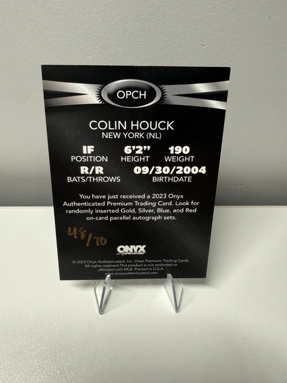 Colin Houck 2023 Onyx Premium Silver Parallel Auto /70 #OPCH Mets