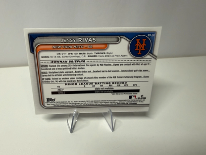 Jensy Rivas 2024 Bowman Chrome 1st Purple Refractor /250 #BCP-251 Mets