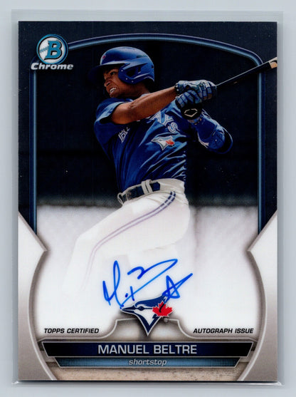 Manuel Beltre 2023 Bowman Chrome 1st Auto #CPA-MB Blue Jays