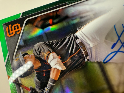Javier Francisco 2024 Bowman Chrome 1st Green Refractor Auto /99 #CPA-JFA Giants