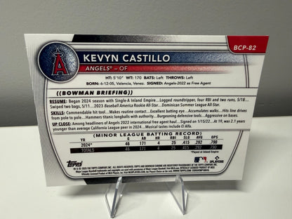Kevyn Castillo 2025 Bowman Chrome 1st Lava Refractor /399 #BCP-82 Angels