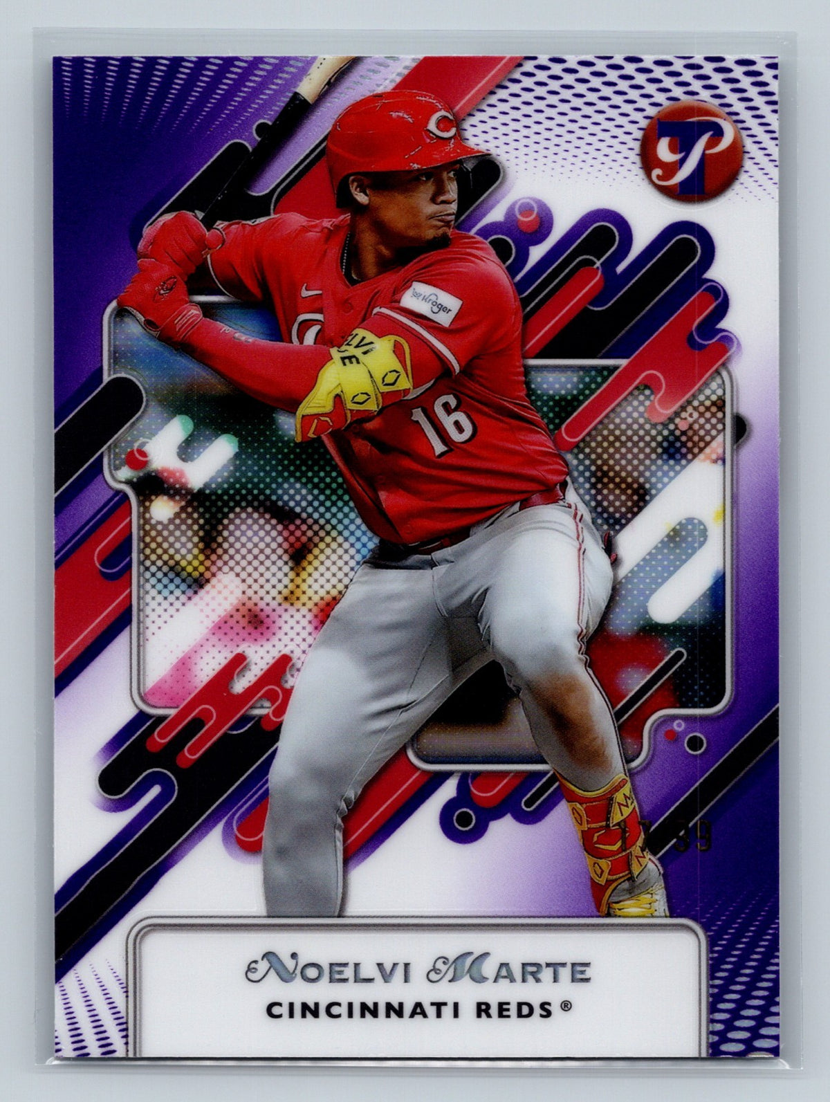 Noelvi Marte 2025 Topps Pristine Purple Refractor /99 #43 Reds