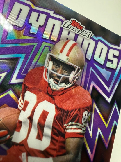 Jerry Rice 2024 Topps Finest Dynamos Purple Refractor /125 #DYN-28