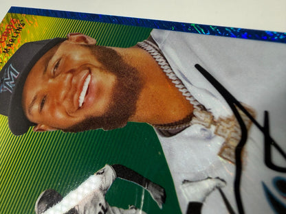 Bryan De La Cruz 2023 Topps Chrome Platinum Blue Shimmer Refractor /100 #223