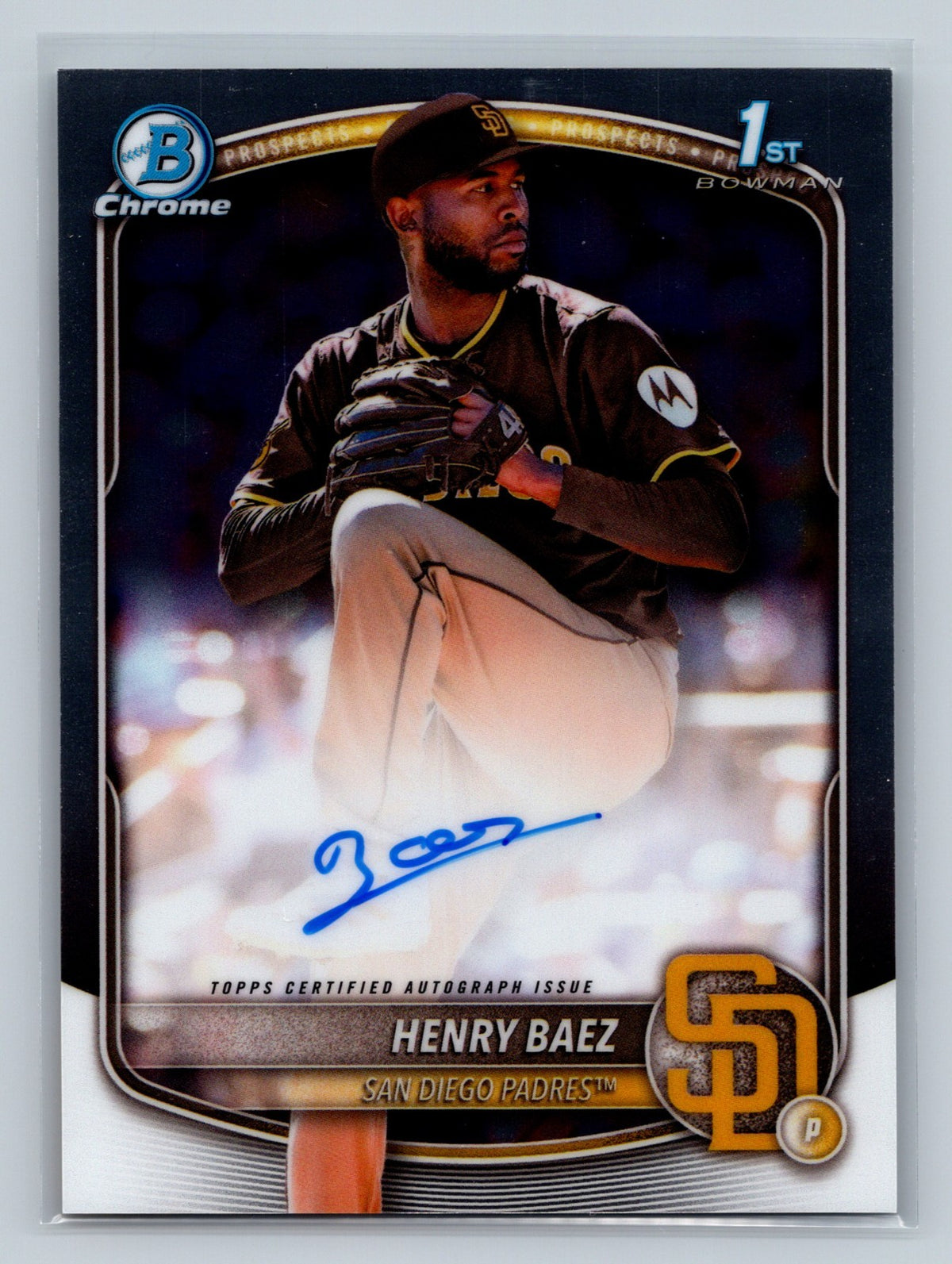 Henry Baez 2025 Bowman Chrome 1st Auto #CPA-HBA Padres