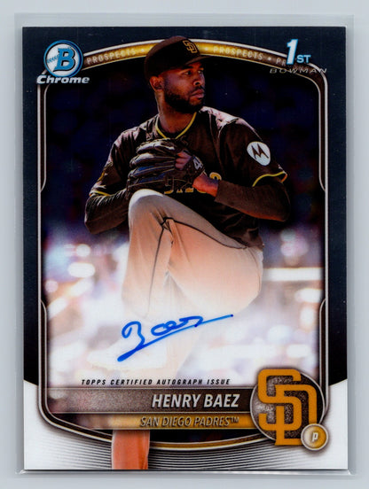 Henry Baez 2025 Bowman Chrome 1st Auto #CPA-HBA Padres