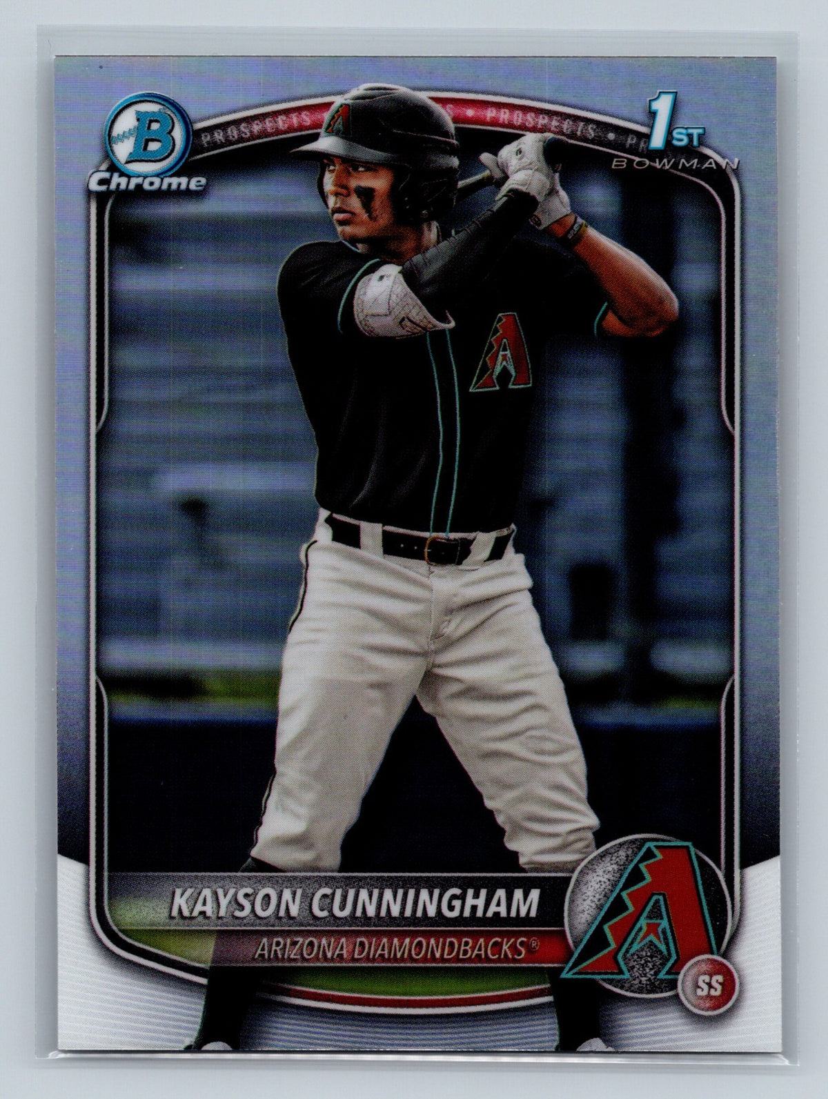 Kayson Cunningham 2025 Bowman Draft Chrome 1st Refractor #BDC-84 Diamondbacks