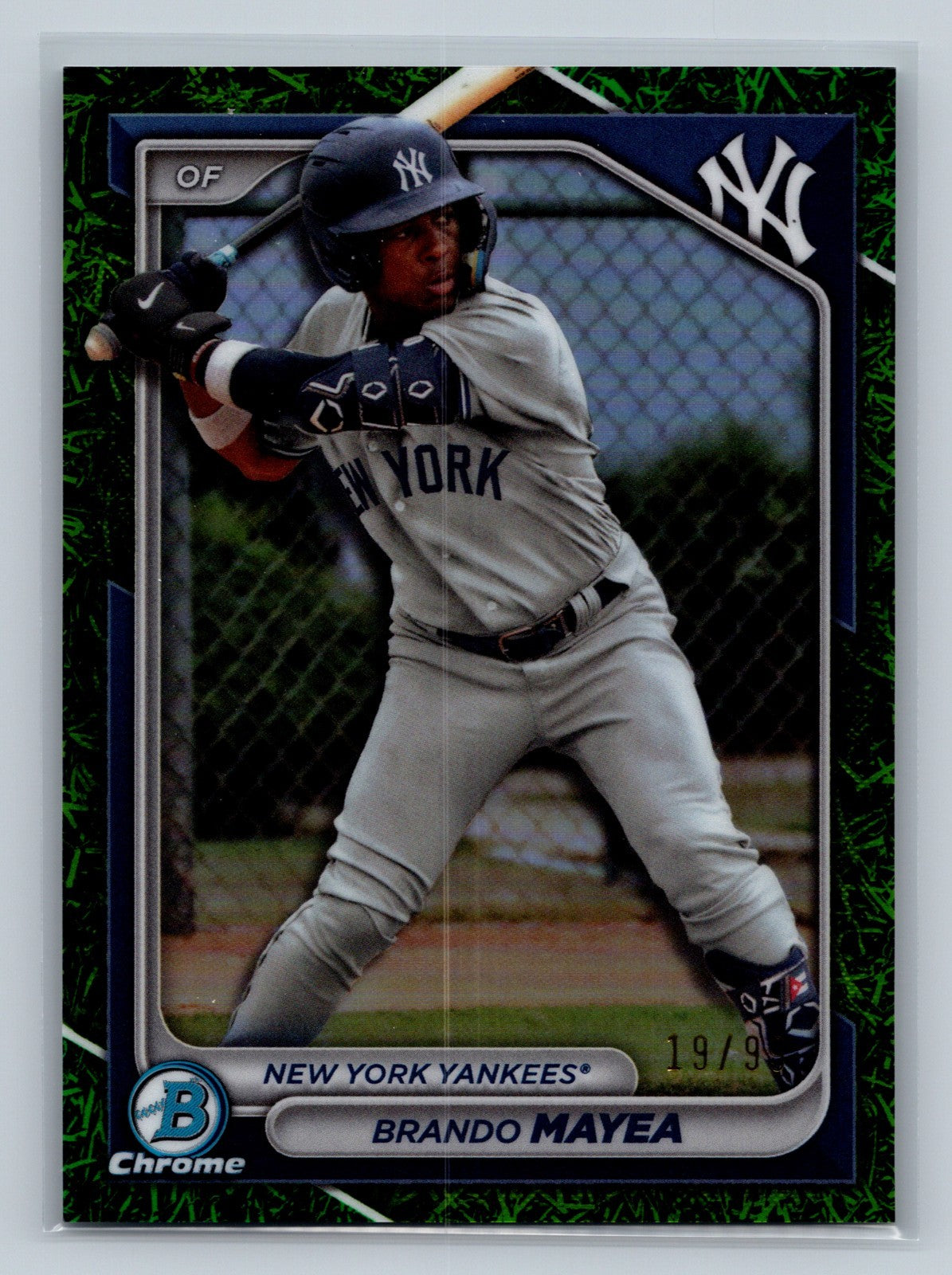 Brando Mayea 2024 Bowman Chrome Prospects Green Grass Refractor /99 #BCP-84