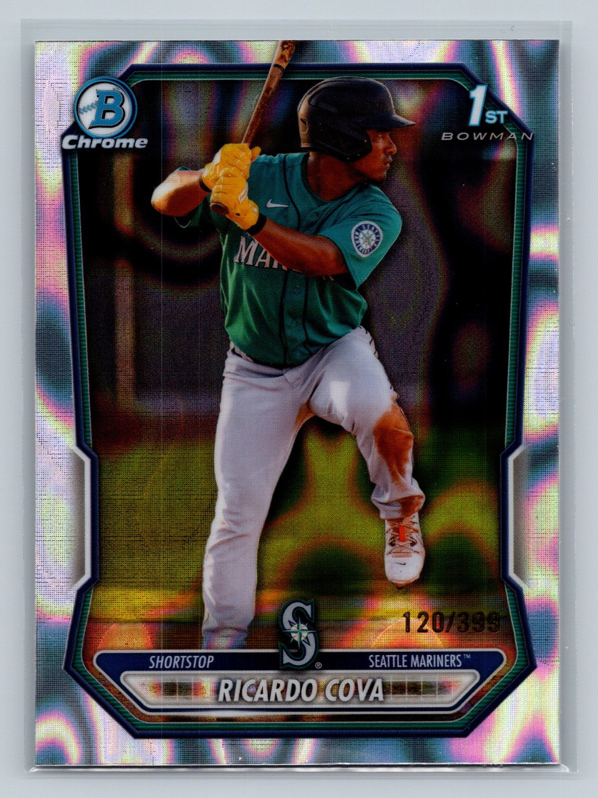 Ricardo Cova 2026 Bowman Chrome 1st Lava Refractor /399 #BCP-94 Mariners