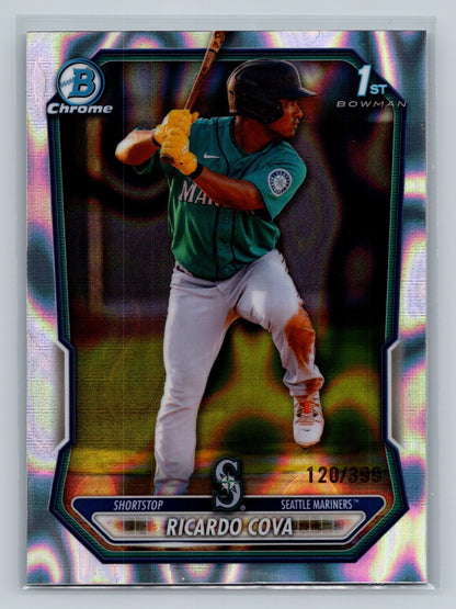 Ricardo Cova 2026 Bowman Chrome 1st Lava Refractor /399 #BCP-94 Mariners