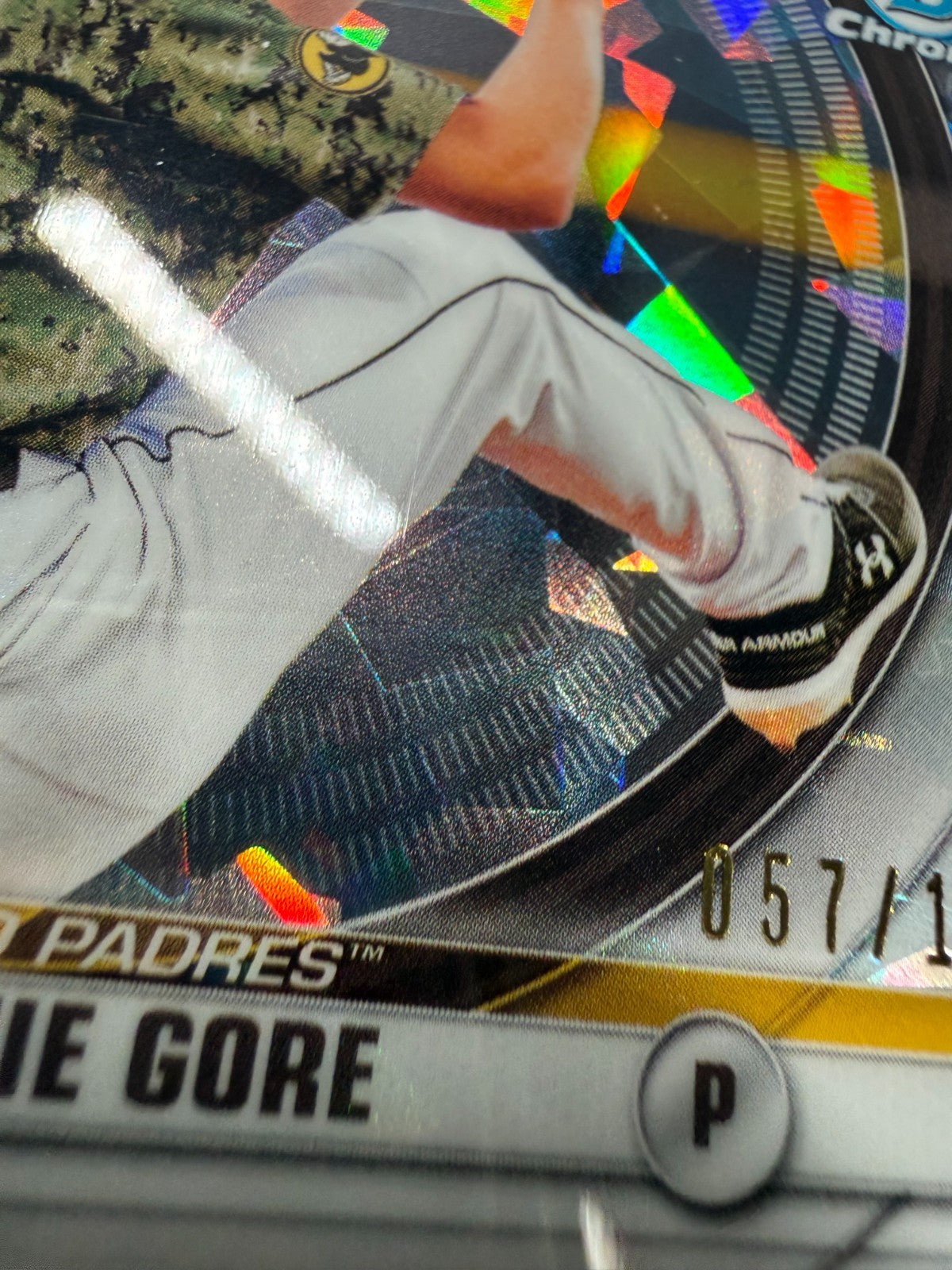 MacKenzie Gore 2020 Bowman Chrome Scouts Top 100 Atomic Refractor /150 #BTP-4