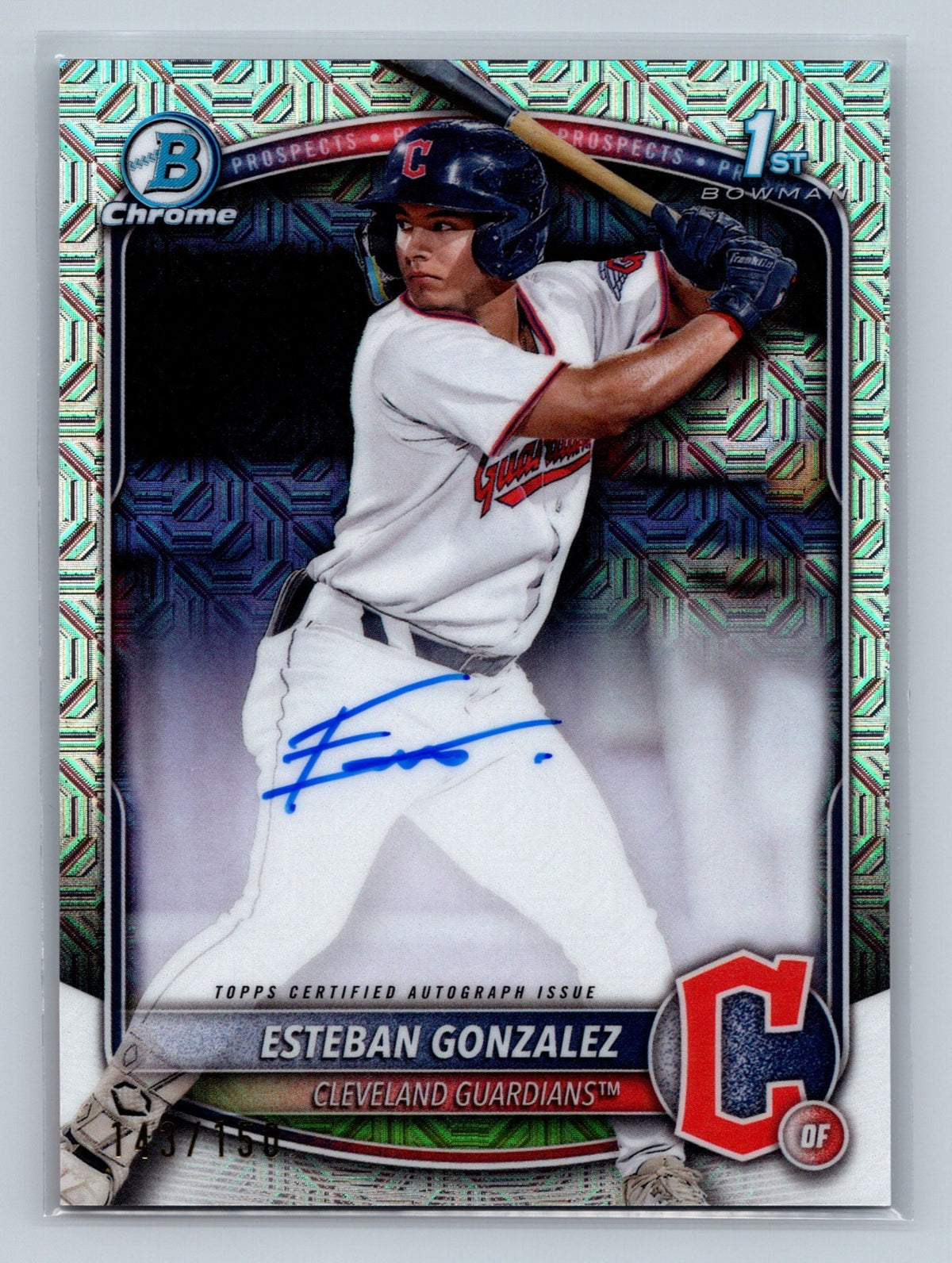 Esteban Gonzalez 2025 Bowman Chrome 1st Mojo Refractor Auto /150 #CPA-EGO