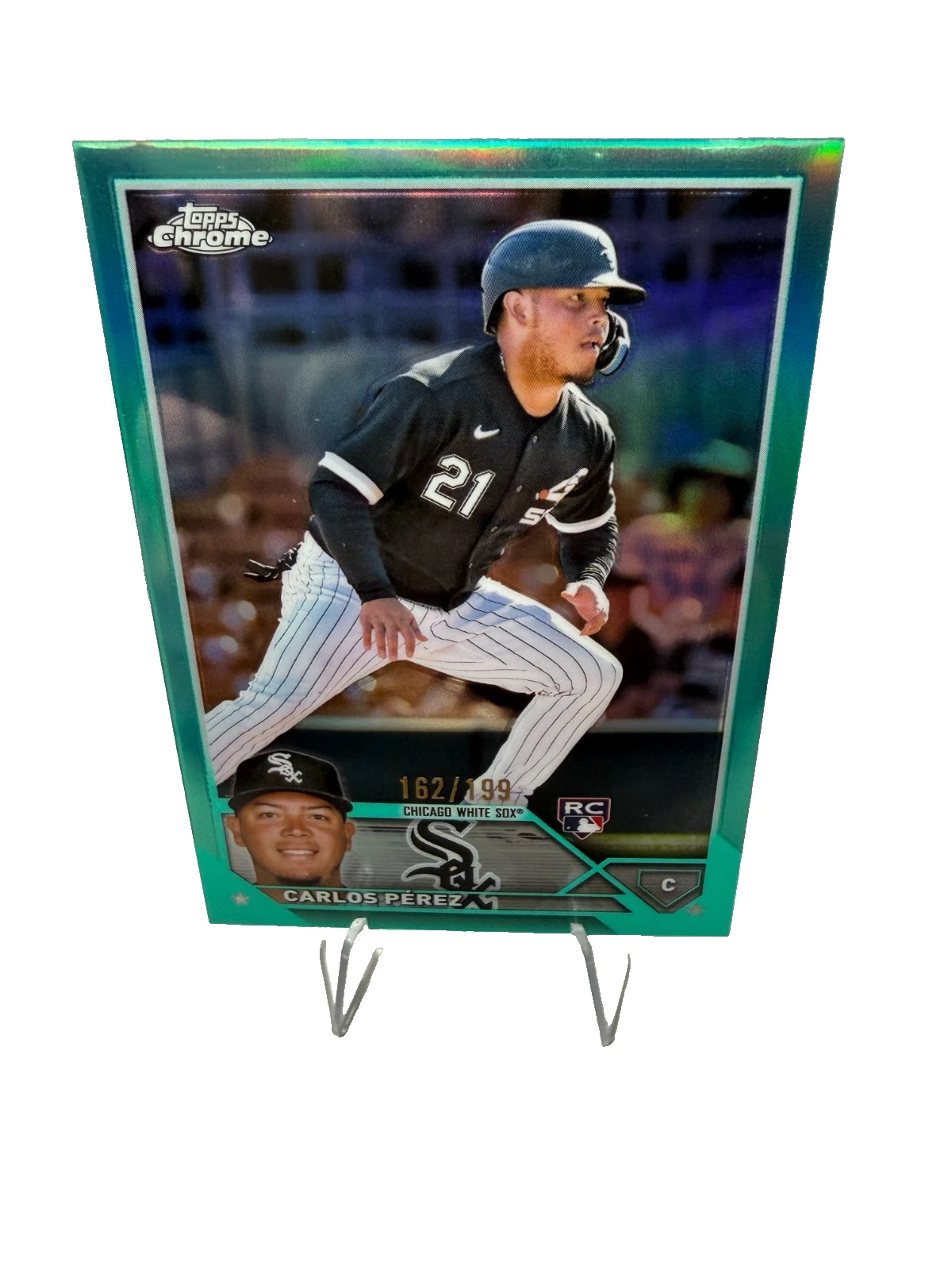 Carlos Perez 2023 Topps Chrome Aqua Refractor RC /199 #133 White Sox