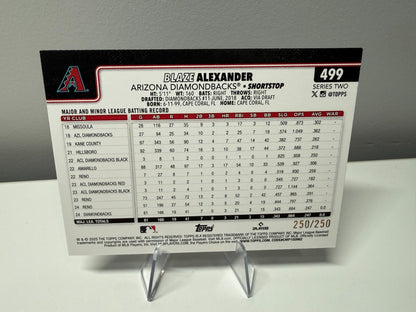 Blaze Alexander 2025 Topps Series 2 Purple Rainbow Foil /250 $499 Diamondbacks