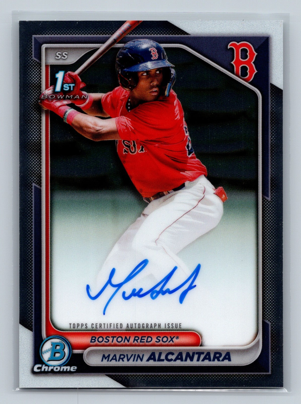 Marvin Alcantara 2024 Bowman Chrome 1st Auto #CPA-MA Red Sox