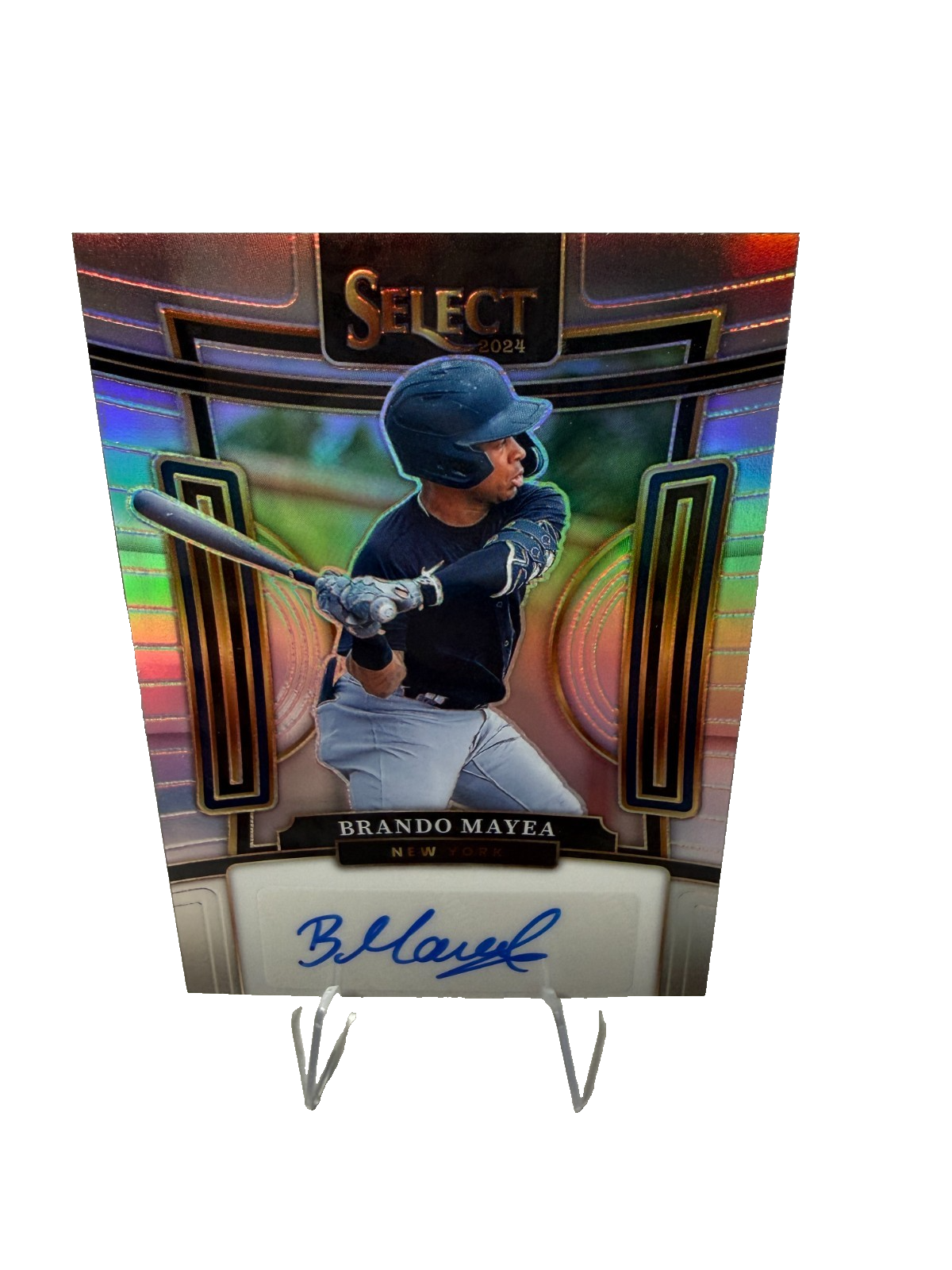 Brando Mayea 2024 Panini Select Signatures Silver Prizm Auto #SIG-BM Yankees