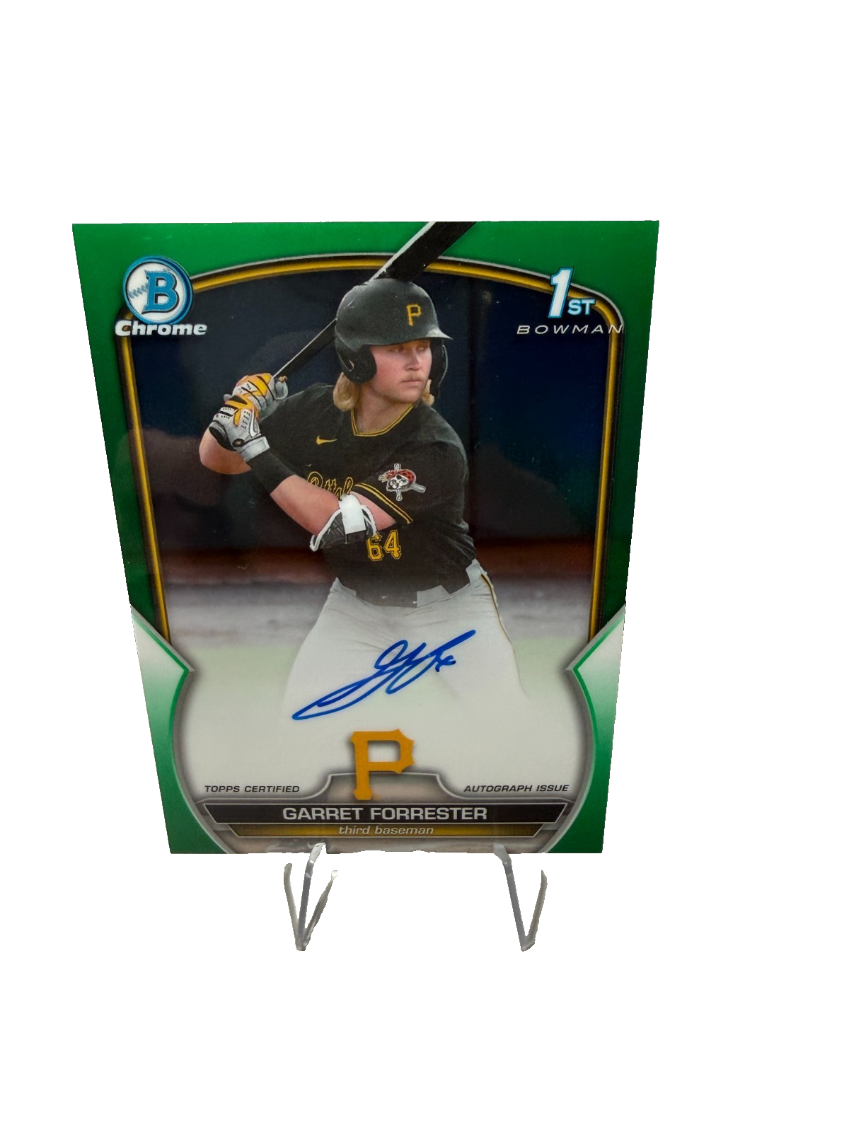 Garret Forrester 2023 Bowman Draft Chrome 1st Green Refractor Auto /99 #CDA-GF