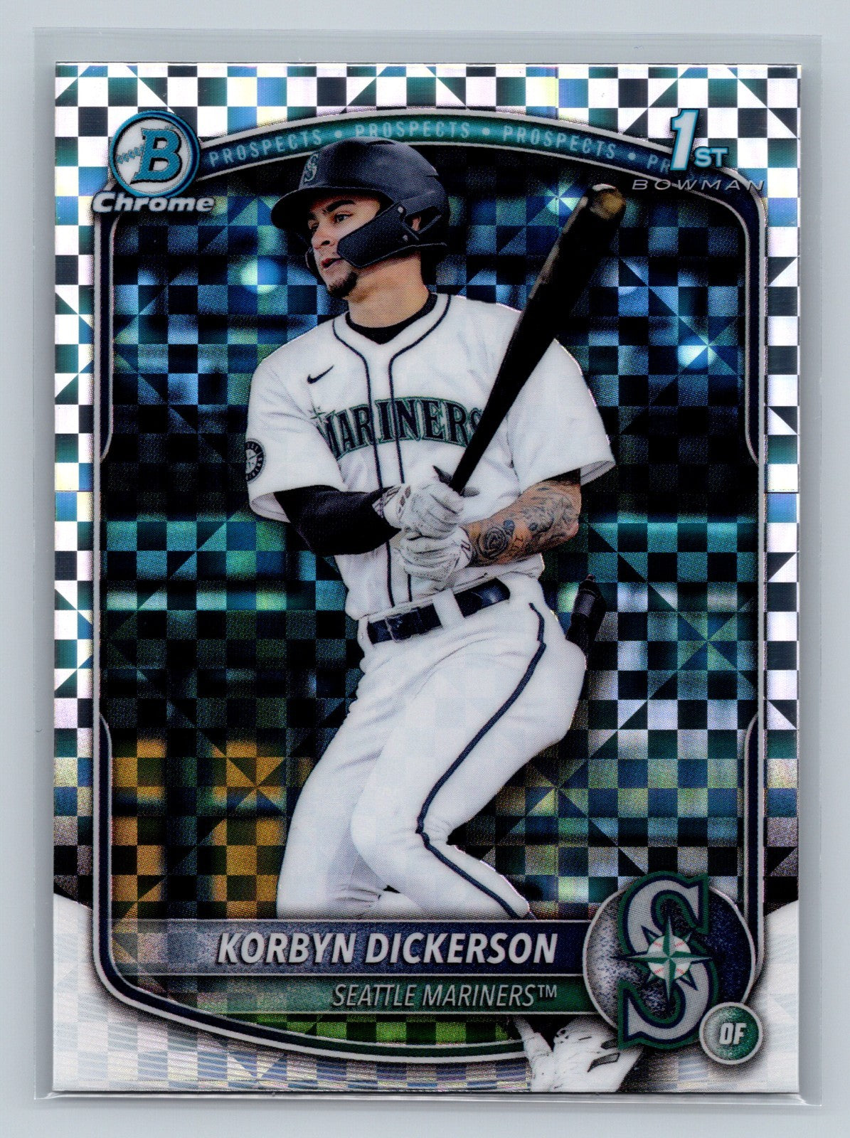 Korbyn Dickerson 2025 Bowman Draft Chrome 1st X-Fractor #BDC-69 Mariners