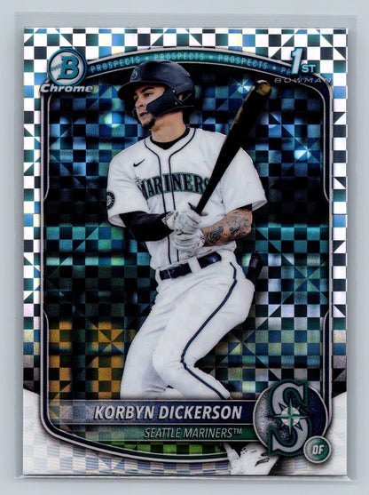 Korbyn Dickerson 2025 Bowman Draft Chrome 1st X-Fractor #BDC-69 Mariners