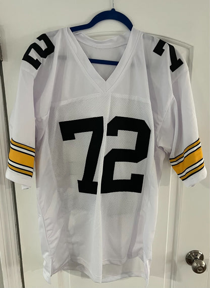 Gerry Mullins Pittsburg Steelers Signed Custom White Jersey COA AUTO JSA