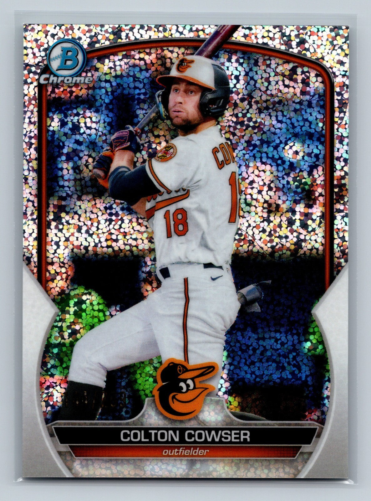 Colton Cowser 2023 Bowman Chrome Prospects Speckle Refractor /299 #BCP-144