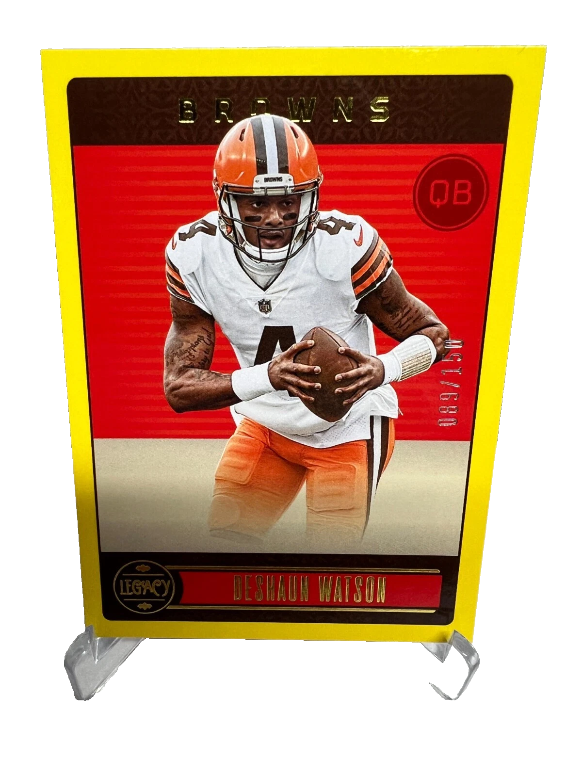 Deshaun Watson 2023 Panini Legacy Yellow Parallel /150 #31 Browns