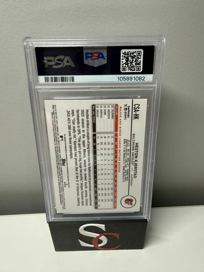 Heston Kjerstad 2024 Topps Chrome Sapphire Auto RC /199 #CSA-HK Orioles PSA 9