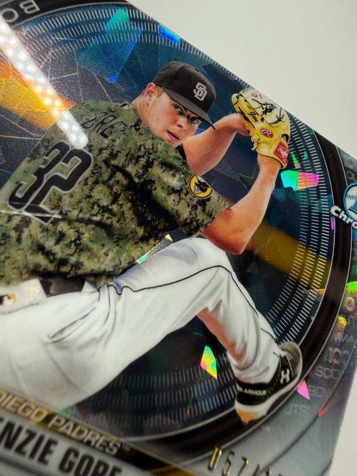 MacKenzie Gore 2020 Bowman Chrome Scouts Top 100 Atomic Refractor /150 #BTP-4