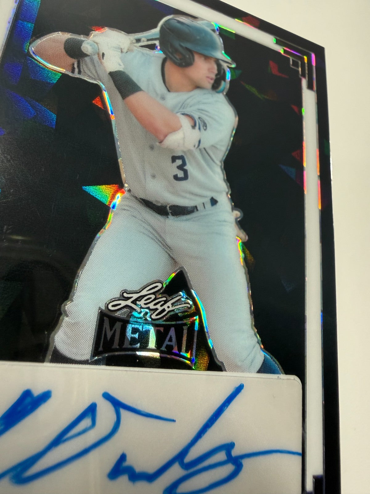 Caleb Durbin 2024 Leaf Metal Black Crystal Auto /2 #91A-CD2 Yankees