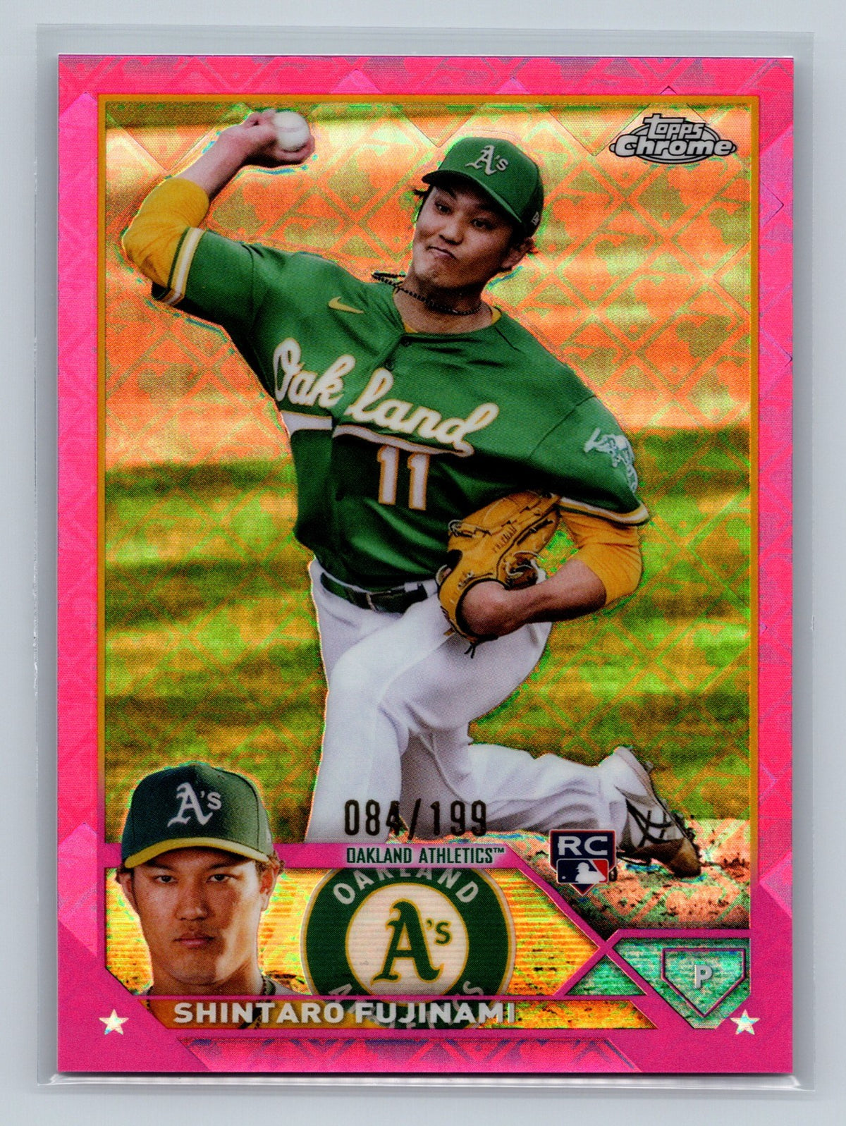 Shintaro Fujinami 2023 Topps Chrome Logofractor Pink Refractor RC /199 #97
