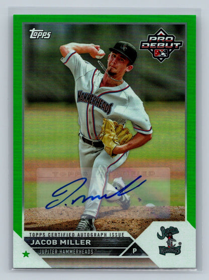 Jacob Miller 2023 Topps Pro Debut Green Foil Auto /99 #PD-118 Hammerheads