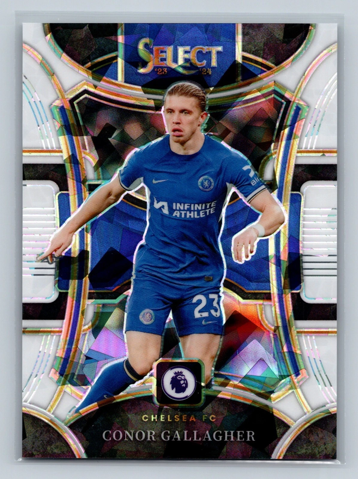 Conor Gallagher 2023-24 Panini Select Premier League White Ice Prizm /85 #134