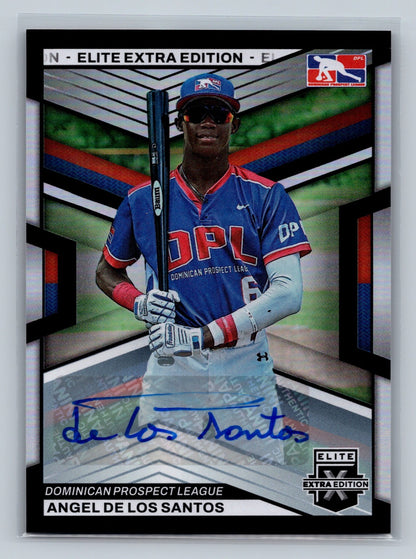 Angel De Los Santos 2023 Panini Elite Extra Edition Signatures Auto #189