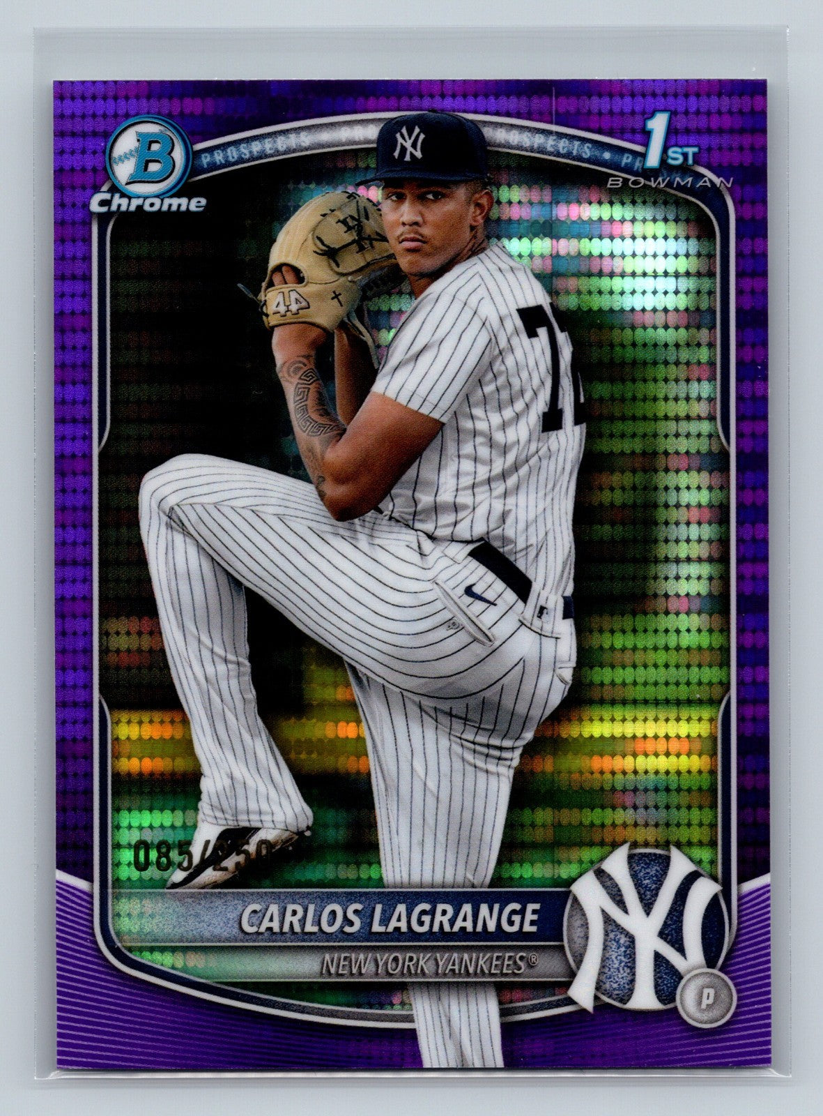 Carlos Lagrange 2025 Bowman Chrome 1st Purple Pulsar Refractor /250 #BCP-202