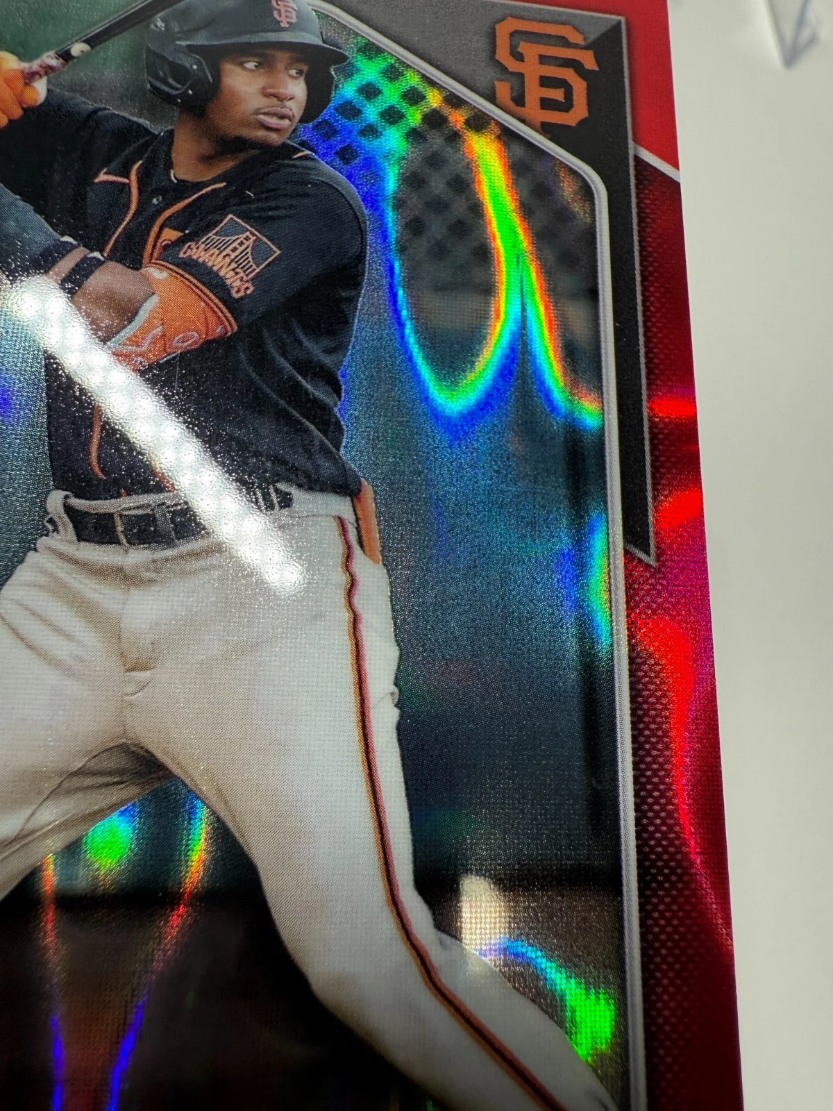 Rayner Arias 2024 Bowman Draft Chrome Red Lava Refractor /5 #BDC-189 Giants