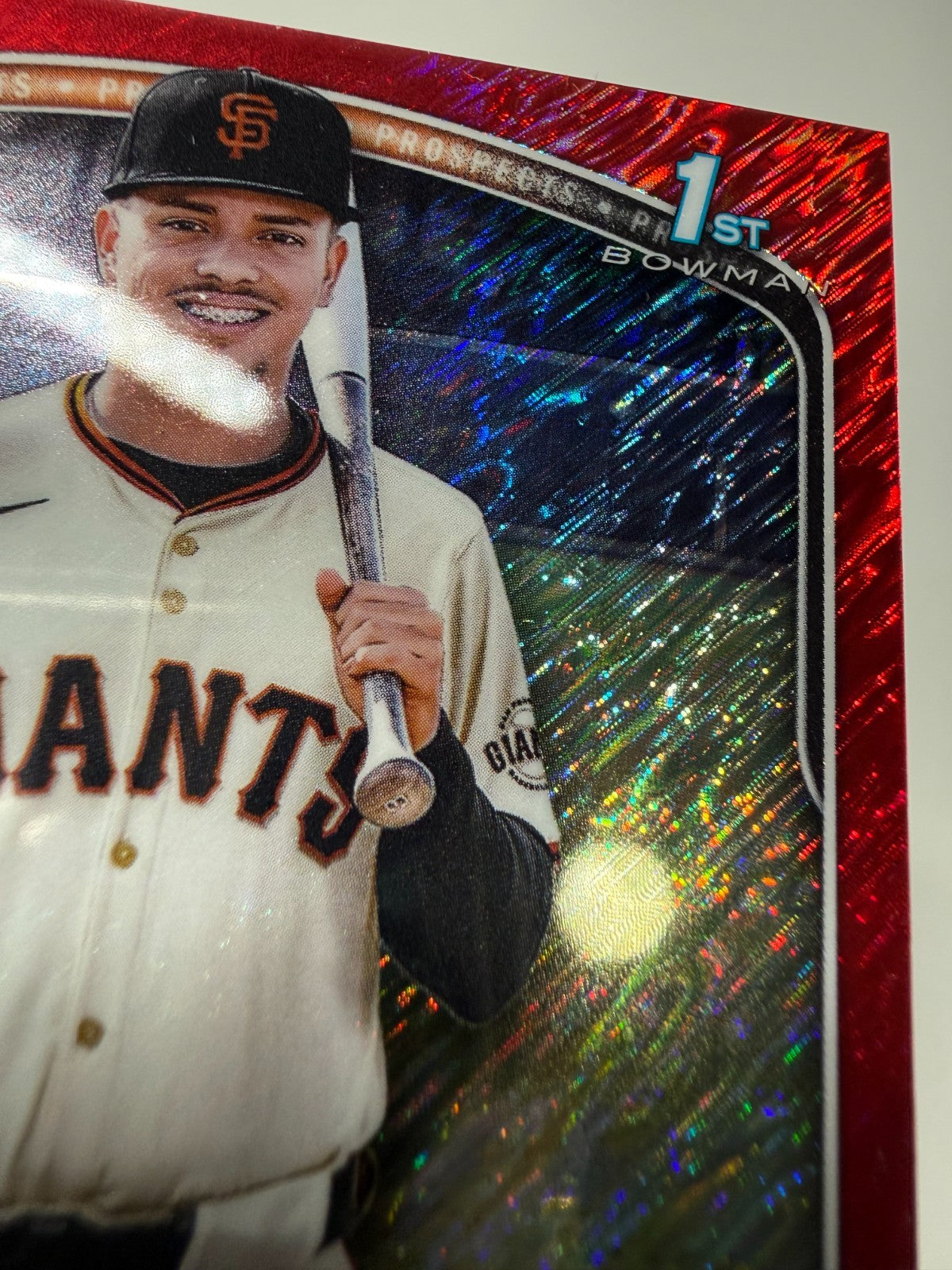 Djean Macares 2025 Bowman Chrome 1st Red Shimmer Refractor /5 #BCP-237 Giants