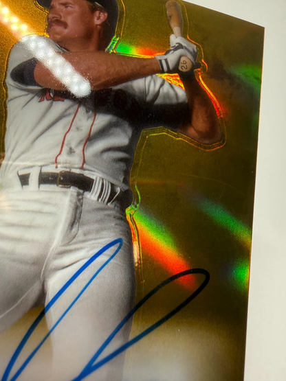 Wade Boggs 2025 Topps Stadium Club Chrome Gold Refractor Auto /50 #SCCA-WB