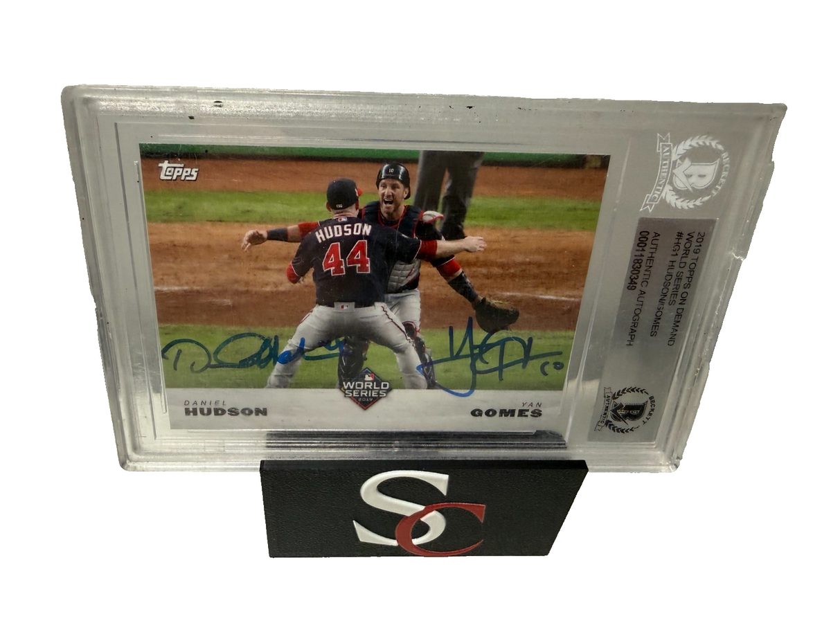 Daniel Hudson Yan Gomes 2019 Topps On Demand World Series Auto #HG1 BGS
